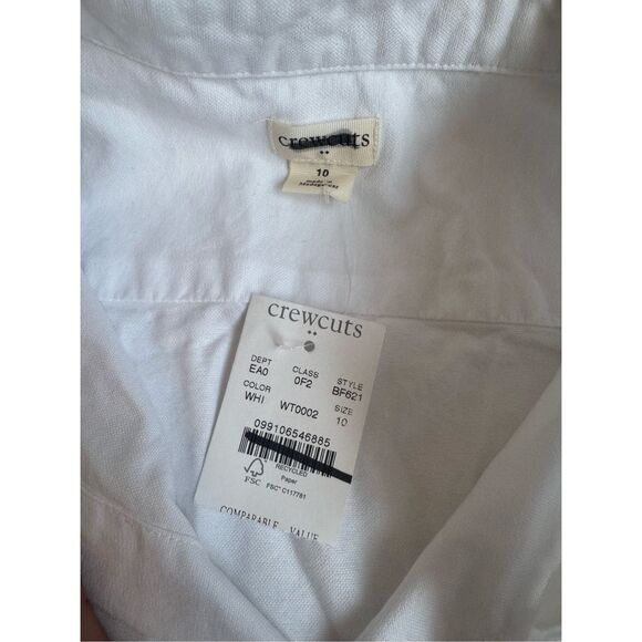 $50 J crew Crewcuts Kids' oxford shirt size 10 m12 - Picture 3 of 5
